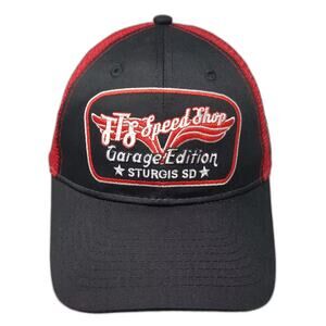 Full Throttle Saloon Sturgis Biker Bar Baseball Cap Hat Black Red Strapback OS